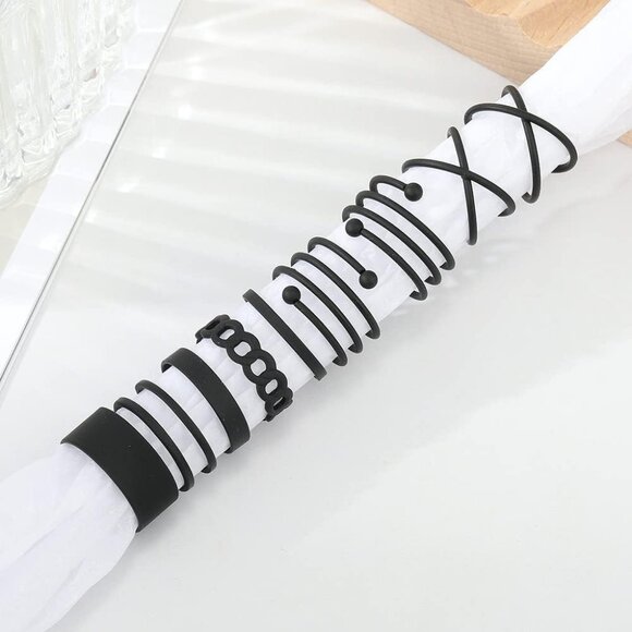 Black Knuckle Rings Set for Women Vintage Stackable Midi Rings Boho Crystal Pear - Picture 4 of 8